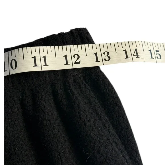 LESET Teddy Jogger Black Fleece Textured Sweatpants Made in USA XS LB091A-TEDDY - Picture 7 of 8